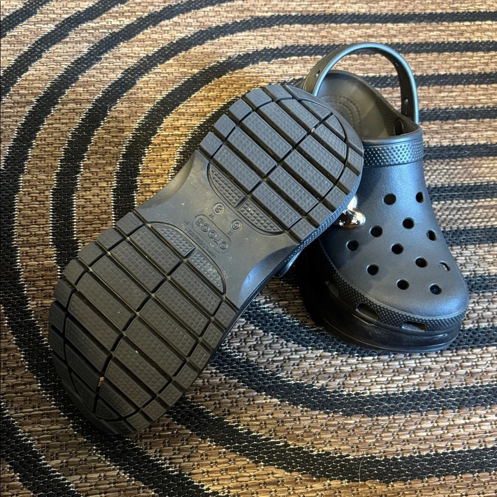 CROCS Black Platform Shoes - Picture 3 of 4